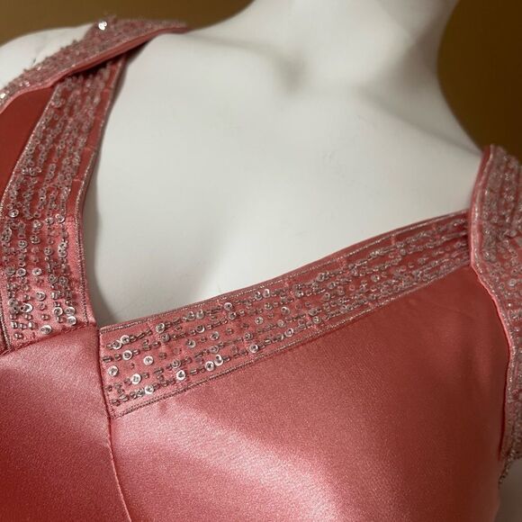 Light pink /peach colour/ long dress/Size S - Picture 3 of 9